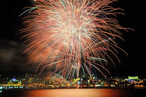 はこだて冬花火|2月毎週金・土曜開催、緑の島から打ち上げる冬の花火イベント